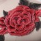 Red Color Embroidered 3D Flower Patch Iron On for Costume and Clothing